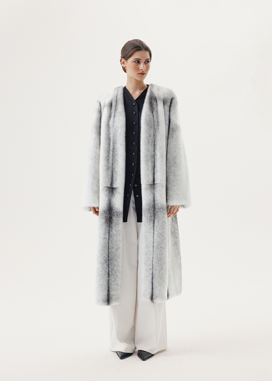 Норковая шуба в оттенке «Крестовка»