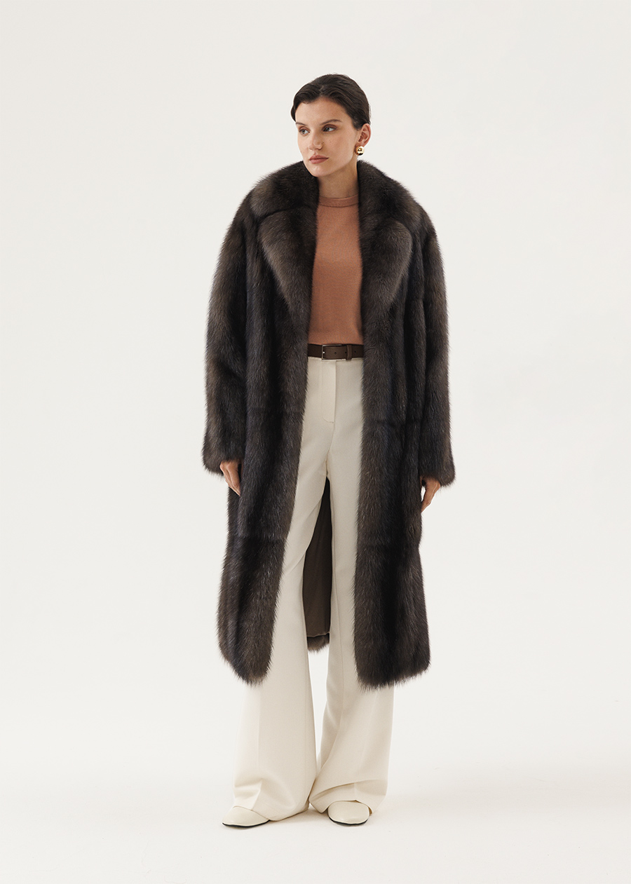 Целиковая соболиная шуба