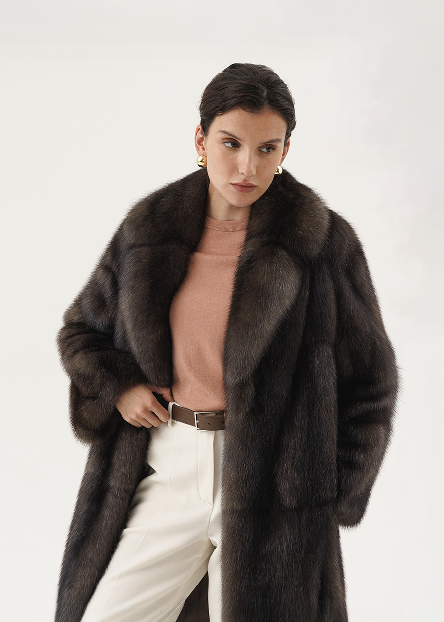 Целиковая соболиная шуба