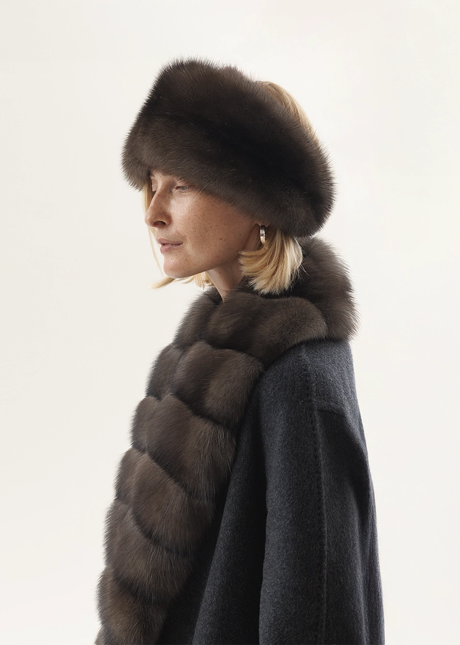 Повязка на голову из меха соболя